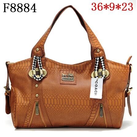 Coach Embossed Medium Brown Satchels DDV